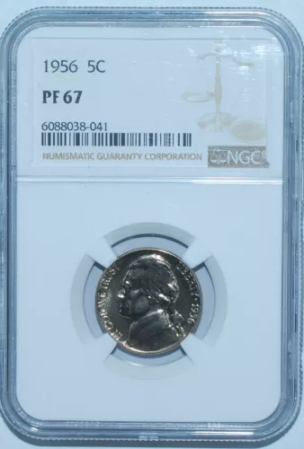 1956 NGC PR67 Jefferson Nickel
