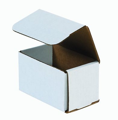 50 - 5x3x3 Small White Corrugated Cardboard Packaging Shipping Mailing ...
