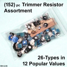 BIG (152) pc TRIMMER RESISTOR POT Assortment ** Popular VALUES in Many STYLES **