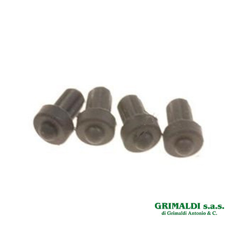 KIT 4 GOMMINI NERI PER GRIGLIA PIANO COTTURA WHIRLPOOL ORIGINALE 484000000949 - Foto 1 di 1