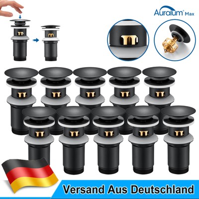 Ablaufgarnitur Pop Up Abfluss Ablauf Ventil Waschbecken Stöpsel Waschtisch DHL