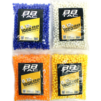 BBTac 1000 Bag .12g 6mm BBs for Airsoft Guns (Random Assorted Colors)