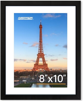 FIXSMITH 8x10 Picture Frame 1 Pack, Photo Frame HD Plexiglass, Display Pictures