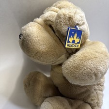 Vintage Windsor Toys 13 Shar Pei Puppy Plush Tan Brown Dog w/Original Hang Tag