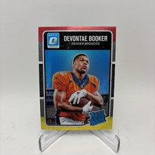 2016 Donruss Optic #166 Devontae Booker Red and Yellow Denver Broncos
