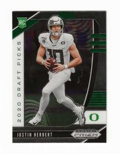 JUSTIN HERBERT 2020 PANINI PRIZM  ROOKIE RC CARD #102 - CHARGERS - NM-MINT. rookie card picture