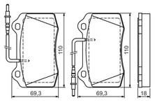 Plaquettes de frein 0 986 424 658 BOSCH pour PEUGEOT 406 Coupé