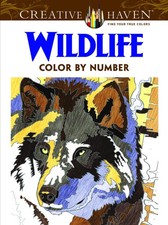 Image of Creative Haven Wildlife Color by Number Coloring Book