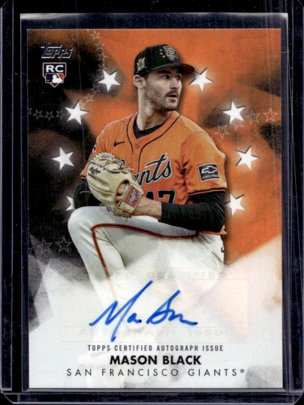 2024 Topps Update Mason Black Baseball Stars Auto RC Rookie #BSAU-BL Giants