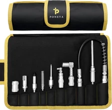 9 PCS Grease Couplers, Quick Connect Greasing Accessory Kit with Grease Tips ...
