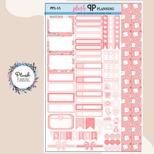 Pink Hello Kitty Cats Design Planner Stickers Sampler, Cats Pattern Design