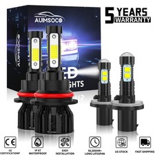 6500K LED Headlight Hi/Low Fog Light Bulbs Combo For Ford Mustang 1994-2004 4PCS