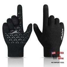 Winter Gloves, Glove for Men Women, Upgraded Touch Screen Texting Medium Black