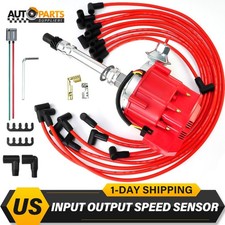 Hei Red Distributor For Small Block Sbc Chevy 305 350 400 Spark Plug Wires Kit