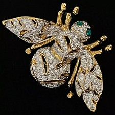 Joan Rivers Ltd. Ed.  Clearly Dazzling Pave Crystal Bee Pin Brooch