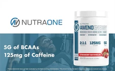 NUTRAONE NUTRITION AMINO ENERGY Branched Chain Amino Acids BCAA 125 mg Caffeine