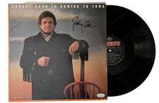 JOHNNY CASH Signed Record Johnny Cash is Coming to Town LP Vinyl JSA COA