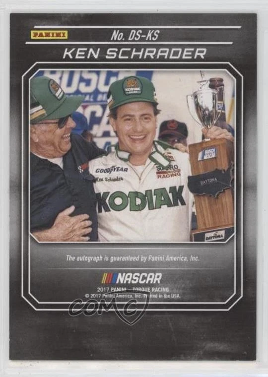 2017 Panini Torque Driver Scripts Blue /75 Ken Schrader #DS-KS Auto - Image 2 of 2