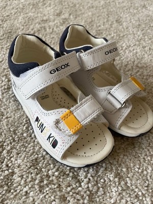 Geox Respira Kindersandalen Größe 23   weiß/blau mit gelben Details