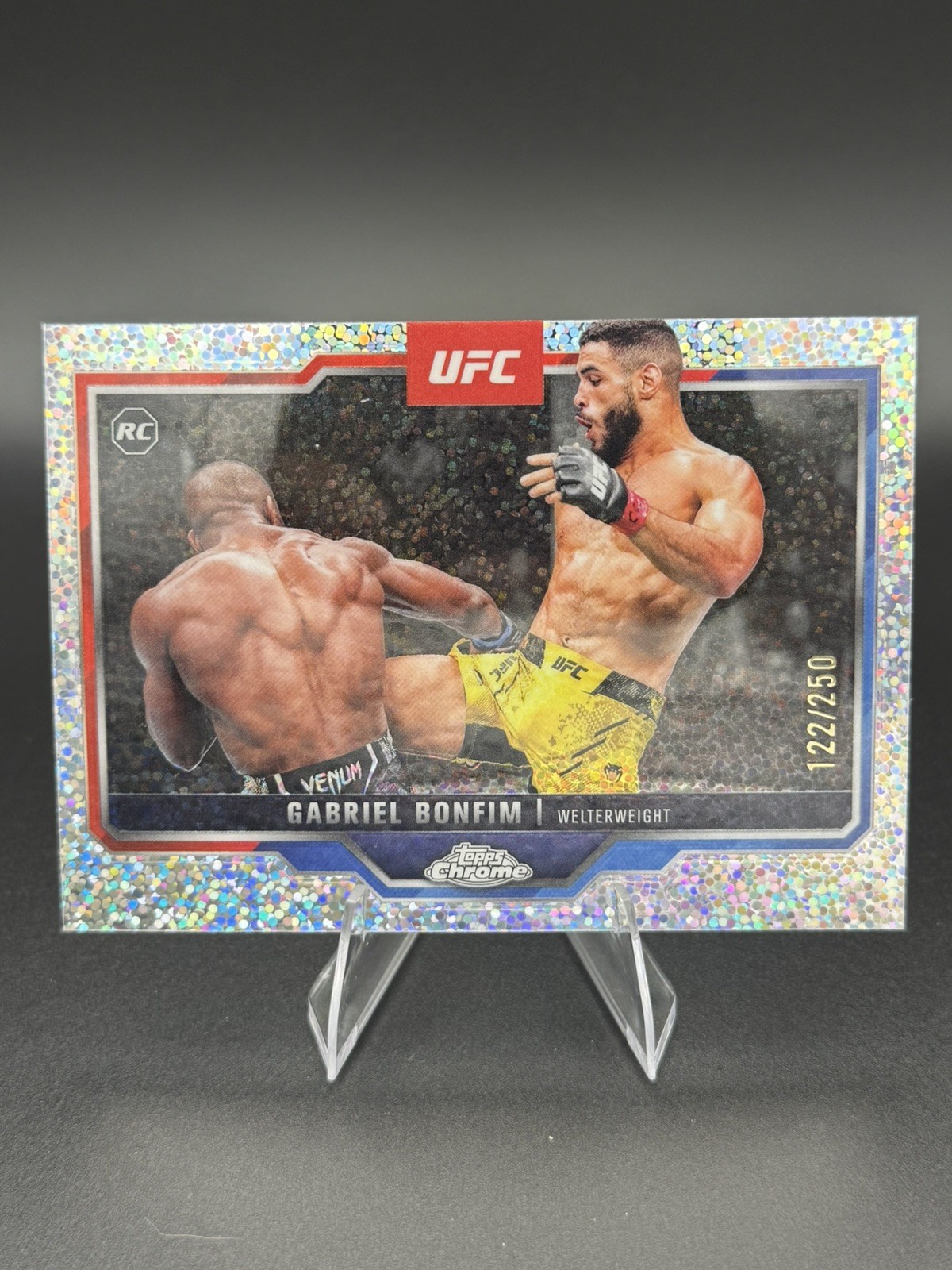 2025 Topps Chrome UFC - Gabriel Bonfim #26 Speckle Refractor 122/250 (RC)