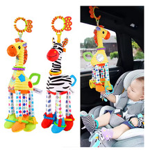 Plush Giraffe Zebra Baby Rattle Teether Toy Infant Handbell Newborn Gift USA  