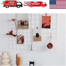 Elegant Rust Resistant Wall Grid Panel for Stylish Photo Display, Set of 2