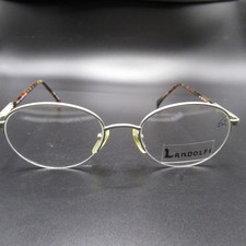 Landolfi Ambassador Eyeglass Frames L402 MST 51-18-140 Silver Oval Metal Hong