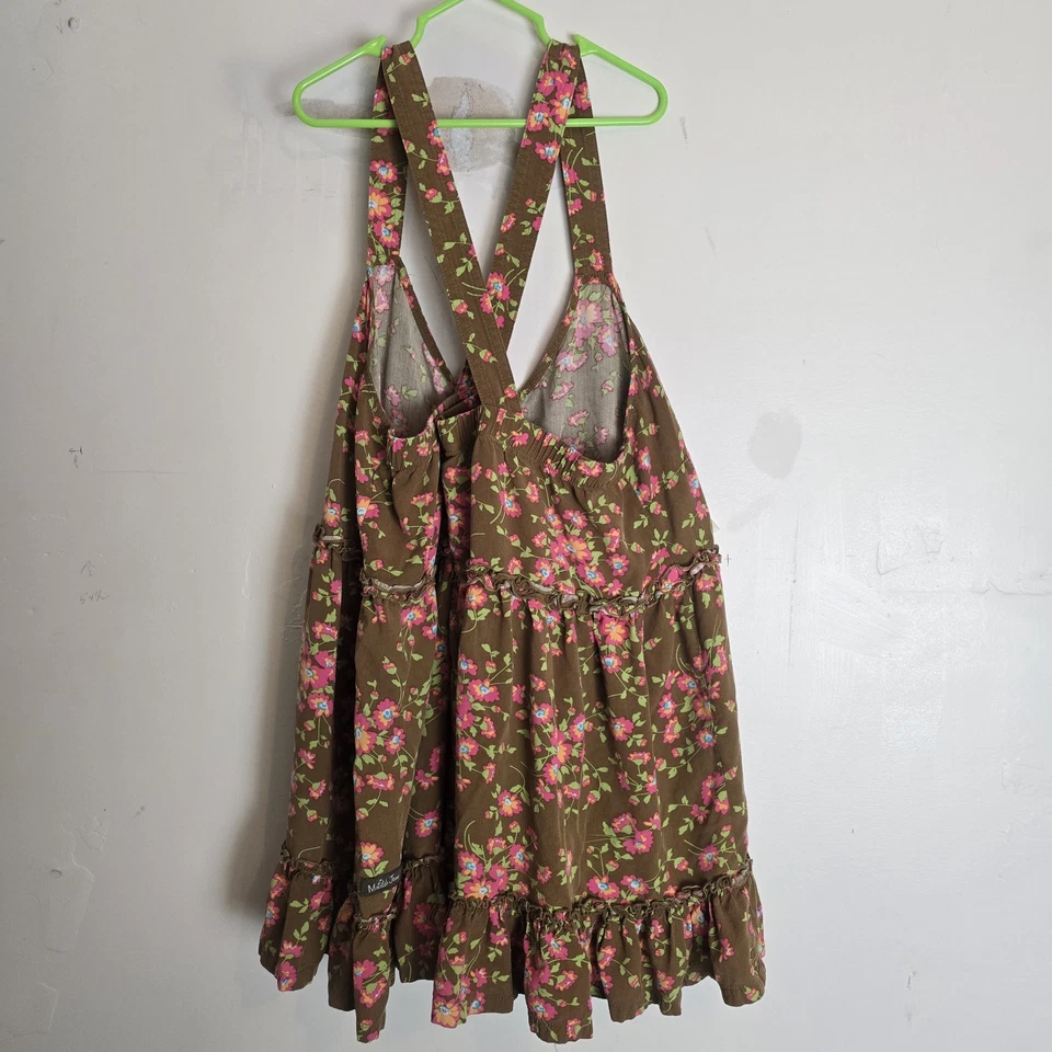 Camiseta sin mangas Matilda Jane On A Whim dobladillo con volantes marrón floral 27637T niñas grande Foto 3 de 4