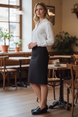 Loft by Ann Taylor Pencil Skirt Tall Rear Zip Size 8T Lined