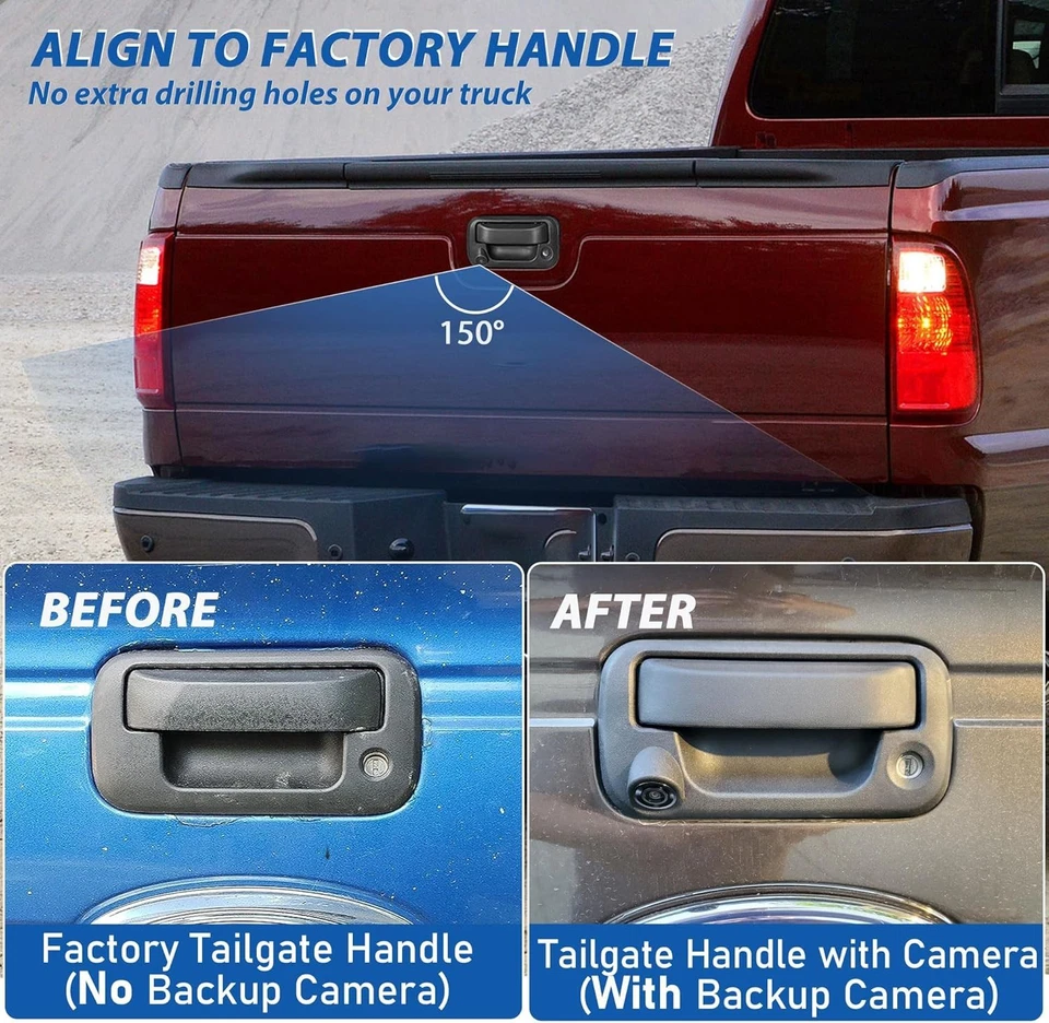 Backup camera & rear view monitor 4.3" for Ford F150 2005-14, F250 F350 2008-16 - Image 4 of 4