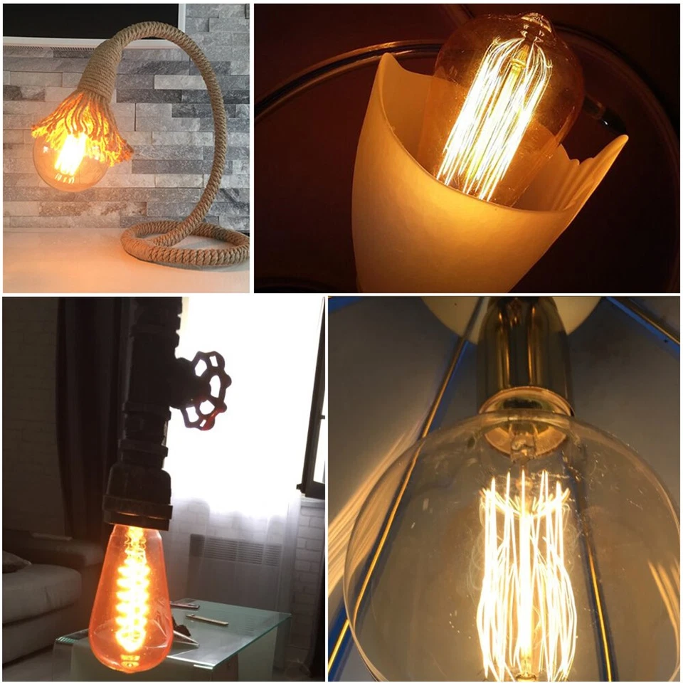 Bulb Light E14/E27 A+ Vintage Edison Decorative Filament Industrial Dimmable - Image 3 of 4