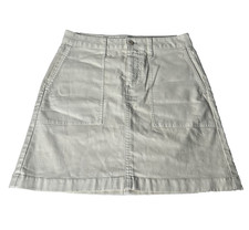 J Crew Womens Ivory A Line Skirt Pockets Size 4