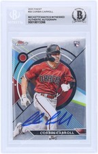 Corbin Carroll Arizona Diamondbacks Signed '23 Topps Finest #24 BAS Rookie Card