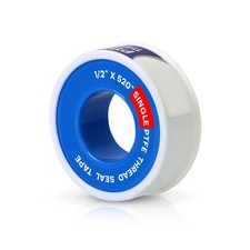 Plumbers PTFE Tape 1/2" W x 520" L Pipe Thread Tape, High Density Thread Seal...