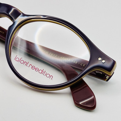 Lafont Brille Damen oval lila rot Mod. NEWMAN 7012 reedition NEU