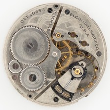 Elgin Grade 313 Model 7 16-Size 15-Jewel Antique Pocket Watch Movement, Runs