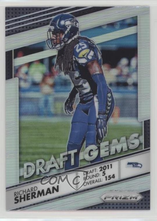 2016 Panini Prizm Draft Gems Silver Prizm Richard Sherman #7 1l2