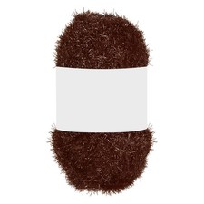 1 Skeins Scrubbie Yarn, Sparkle Yarn Polyester for Dishcloths, Brown