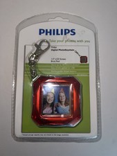Phillips Digital Photo Keychain Pocket 1.5  LCD 8 MB Rechargeable VTG Red NEW
