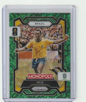 2026 Panini Prizm Monopoly FIFA Pele Four Corners Green Wave Prizm