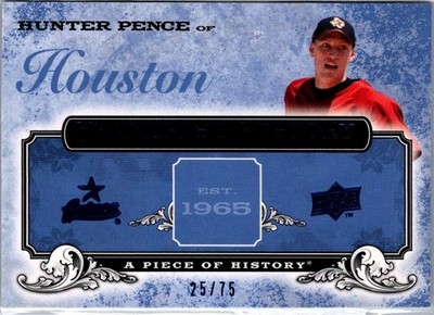 Hunter Pence UD Piece of History  Blue Franchise Memories # /75