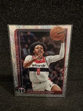 2025 Topps Flagship  Bub Carrington Sparkle Foil #97 Washington Wizards