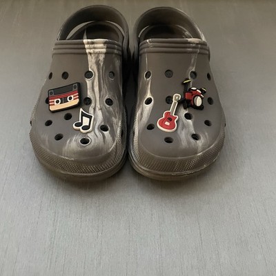 Unbranded Gray Music Themed Boys Clogs Slip On Shoes Size 33