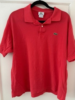 Lacoste Men's Bright Red Piqué Polo with Embroidered Crocodile