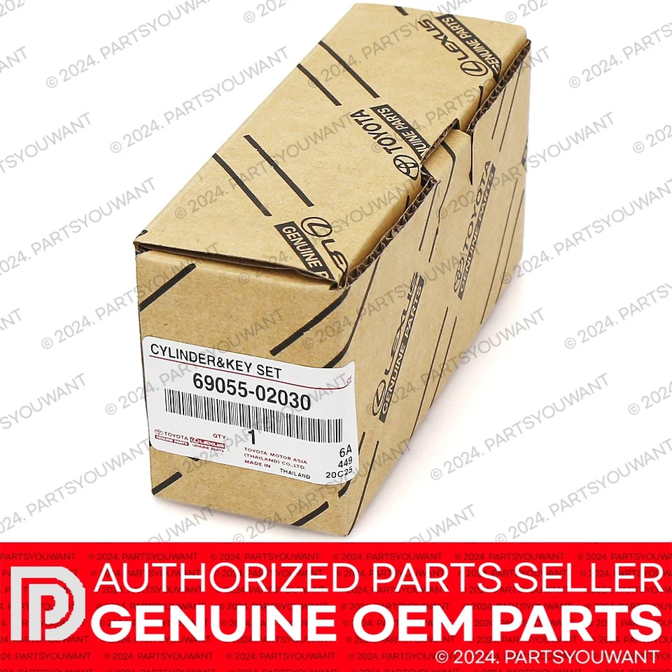 GENUINO Toyota 2003-2008 Corolla OEM tapa maletero bloqueo cilindro + llave 69055-02030 Foto 4 de 4