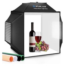PULUZ 40cm Photo Studio Light Box Foldable LED Lighting Tent Kit w/ Backgrounds