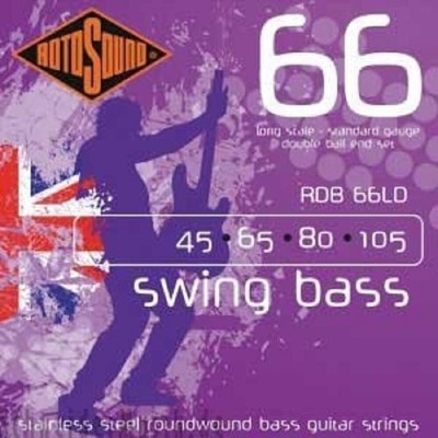 Rotosound RDB66LD Swing Bass 66 Stainless Steel Double Ball End Bass Guitar...