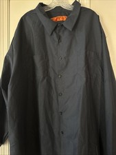 RED KAP BLUE L SLEEVE SHIRT 6 X Cotton Poly Honduras Rn 15220