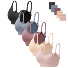 Women Maternity Bras 5 Pack Nursing Bras for Breastfeeding Seamless Pregnancy...