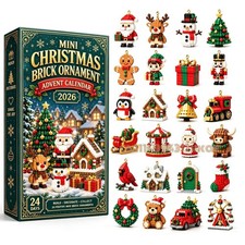 24 Day Countdown Advent Calendar Christmas Building Blocks DIY Xmas Tree Decor